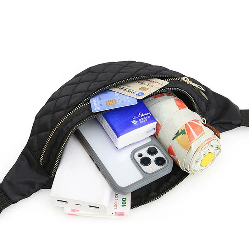 Plaid Women's Waist Bag Ladies Belt Bags Shoulder Crossbody Chest Bag