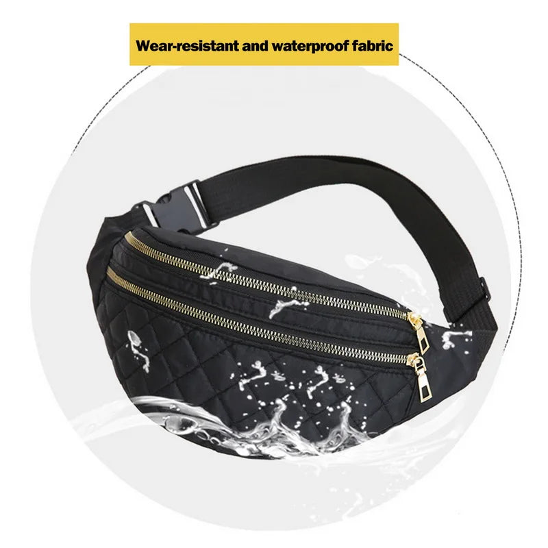 Plaid Women's Waist Bag Ladies Belt Bags Shoulder Crossbody Chest Bag