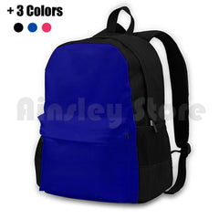 Solid Dark Blue Outdoor Hiking Backpack Waterproof Camping Travel