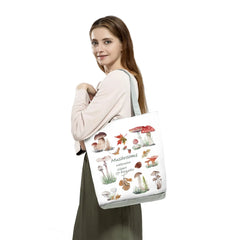 Mushroom Printed Reusable Shopping Bag Female Pattern Floral Shoulder Bag