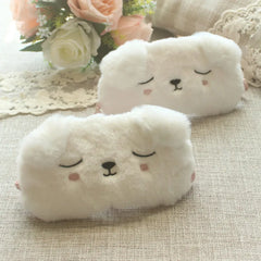 Cartoon Dog Plush Eye Cover Sleeping Mask Travel Blindfold