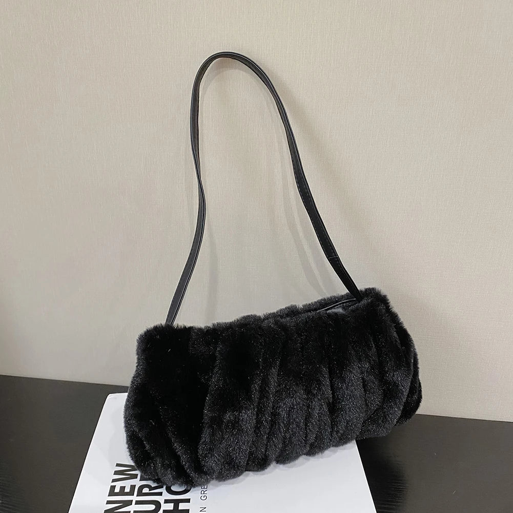 Soft Plush Cloud Shoulder Bag for Winter Travel