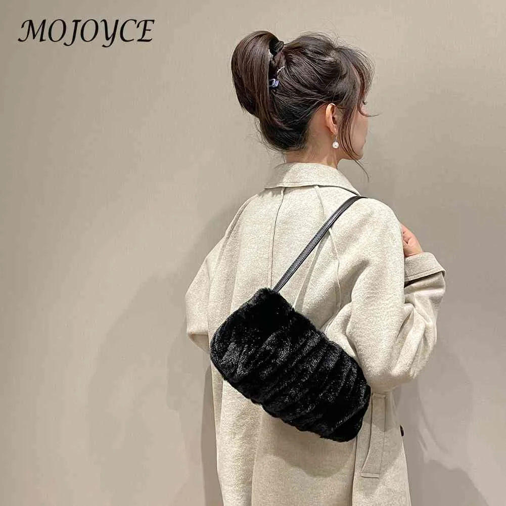 Soft Plush Cloud Shoulder Bag for Winter Travel