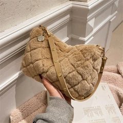 Winter Warm Faux Fur Crossbody Bag for Women