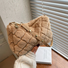 Winter Warm Faux Fur Crossbody Bag for Women