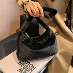 Large Capacity Plush Shoulder Bag for Women