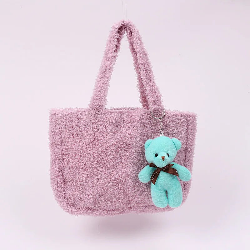 Plush Insulation Bag Autumn Winter Portable Small Thermal Lunch Box