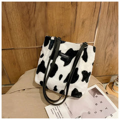 Leopard Print Shoulder Bag for Women Soft Tote Handbag