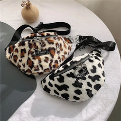 Plush Waist Bag Zipper Chest Bag Travel Girl Waist Belt Bags Banana