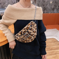 Plush Waist Bag Zipper Chest Bag Travel Girl Waist Belt Bags Banana