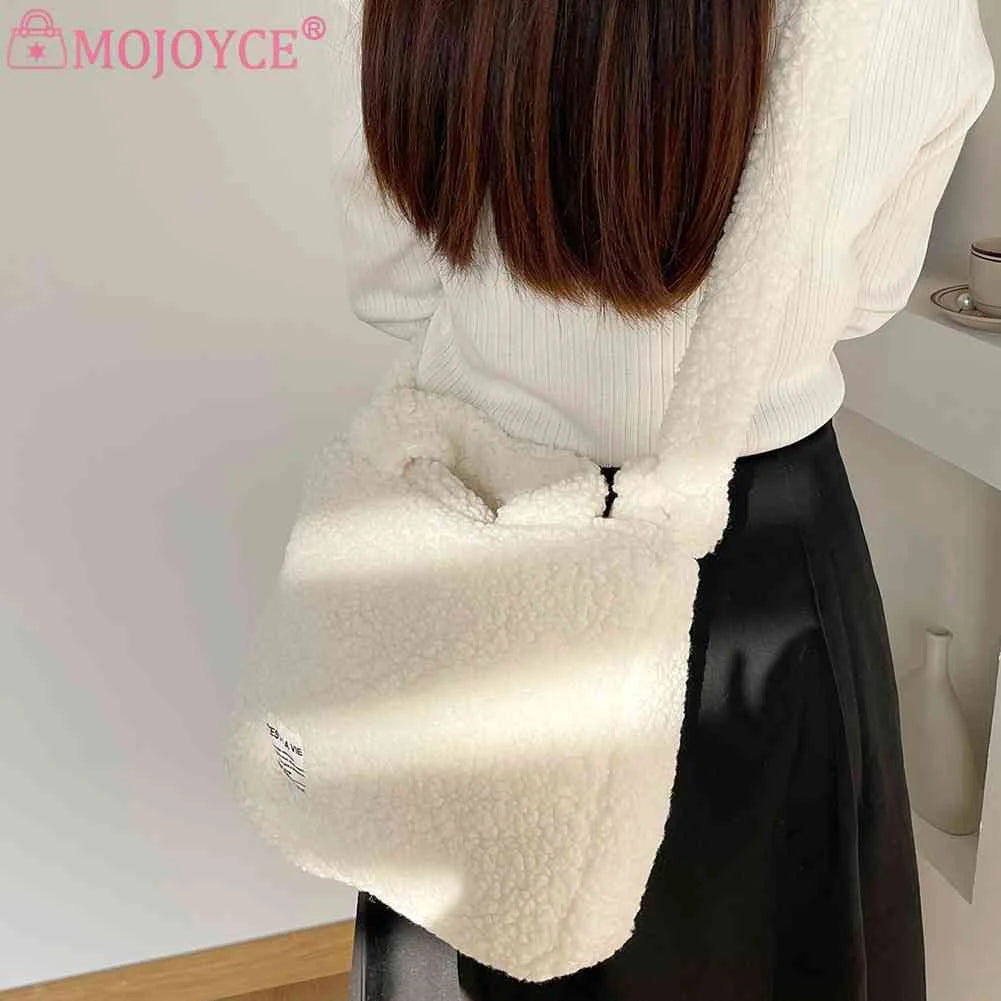 Plush Women Messenger Bag Autumn Winter Ladies Handbag Warm Soft Casual Portable