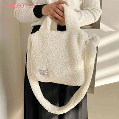 Plush Women Messenger Bag Autumn Winter Ladies Handbag Warm Soft Casual Portable