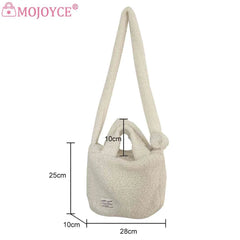 Plush Women Messenger Bag Autumn Winter Ladies Handbag Warm Soft Casual Portable