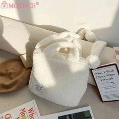 Plush Women Messenger Bag Autumn Winter Ladies Handbag Warm Soft Casual Portable