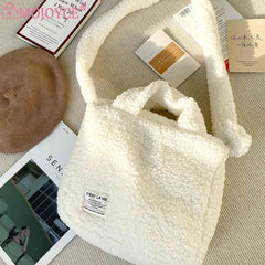 Plush Women Messenger Bag Autumn Winter Ladies Handbag Warm Soft Casual Portable