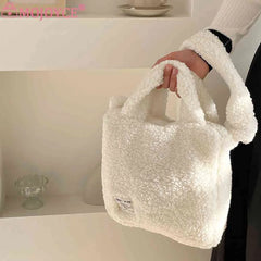 Plush Women Messenger Bag Autumn Winter Ladies Handbag Warm Soft Casual Portable