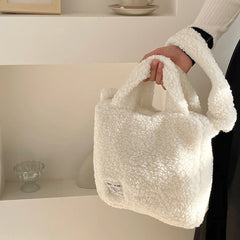 Soft Women Messenger Bag Warm Winter Handbag for Teenage Girls