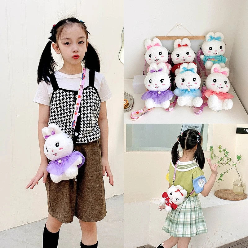 Plush Women's Bag Rabbit Doll Student Bag Girl One-shoulder Messenger Bag