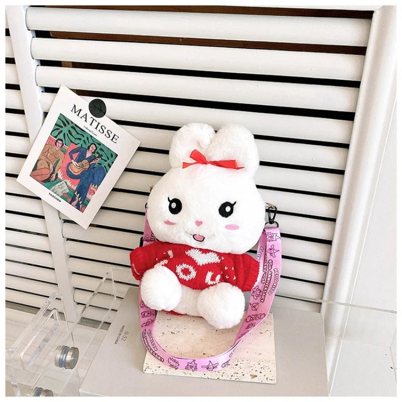 Plush Women's Bag Rabbit Doll Student Bag Girl One-shoulder Messenger Bag
