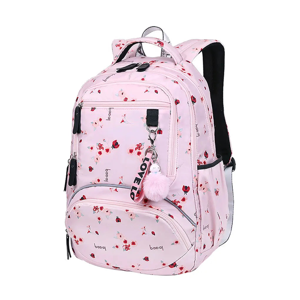 Polyester Women Backpack Waterproof Multi-pocket Large Capacity School Bag