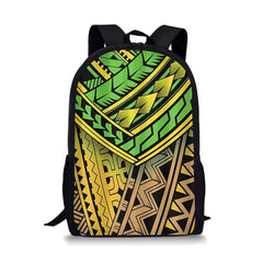 Polynesian Flowers Floral Prints Backpack For Teen Girls