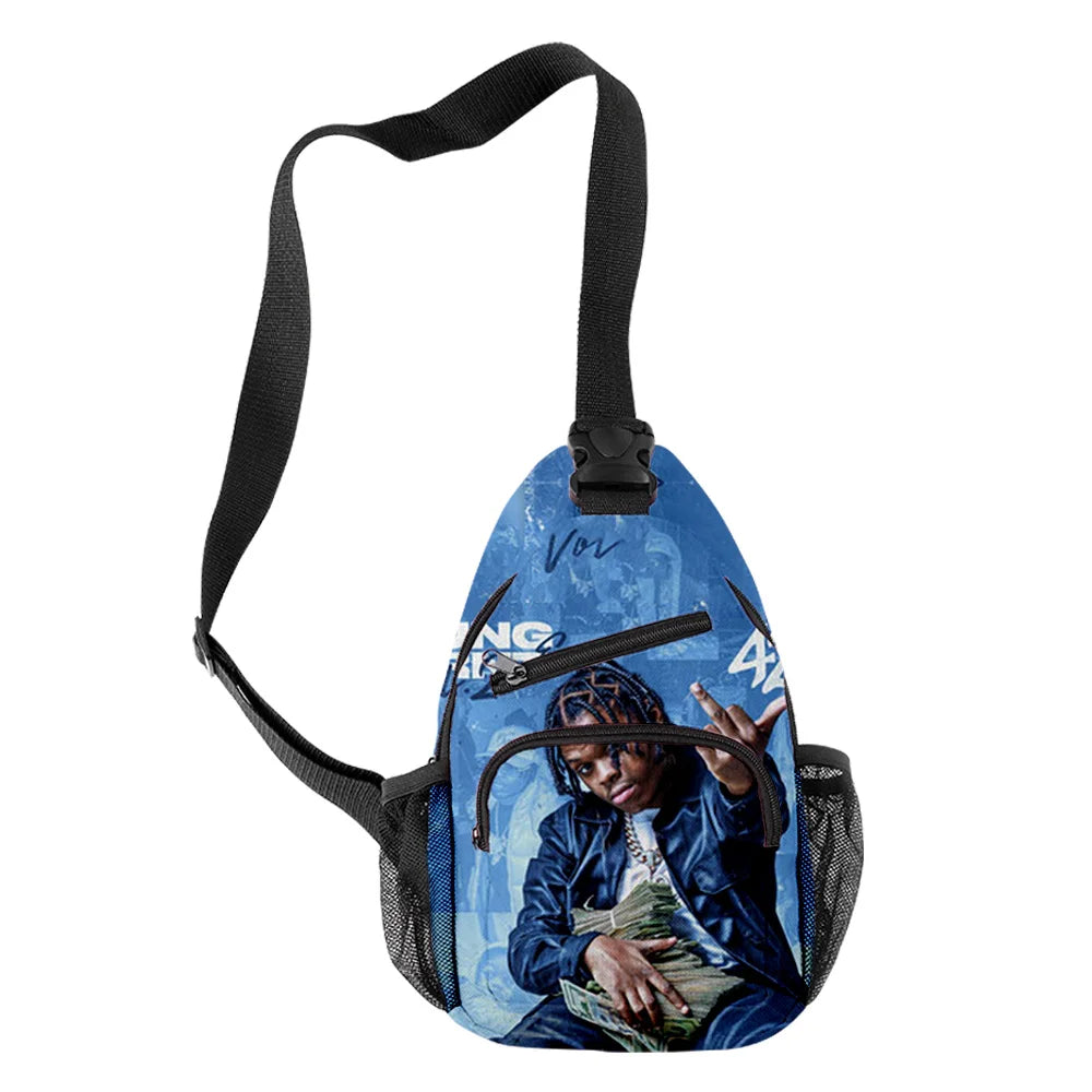 DUGG Crossbody Chest Bags Waterproof Sports Travel Bags 3D Print Shoulder Bags