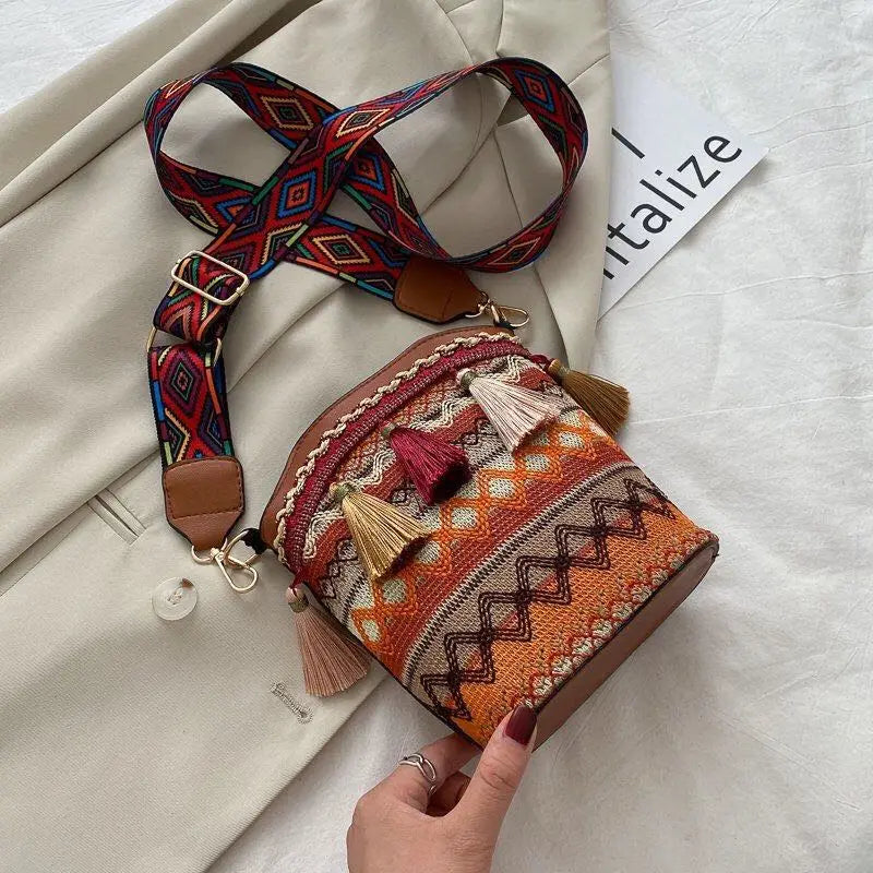 Canvas Shoulder Crossbody Bag for Internet Celebrities