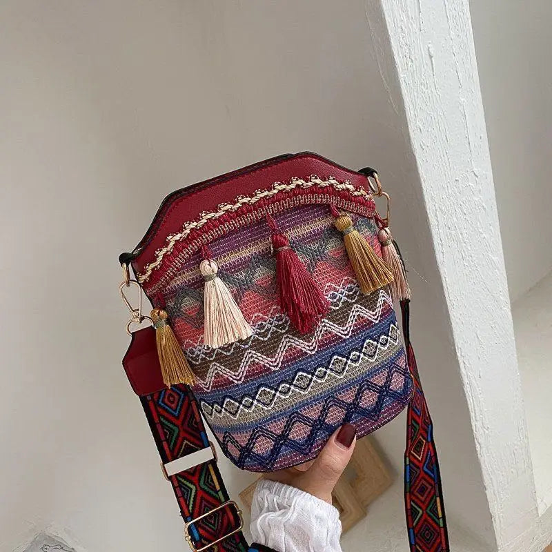 Canvas Shoulder Crossbody Bag for Internet Celebrities
