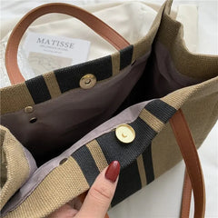 Large Women Canvas Handbag Travel Tote Shopper Shoulder Bag
