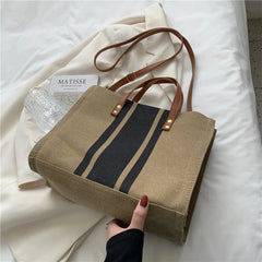 Large Women Canvas Handbag Travel Tote Shopper Shoulder Bag
