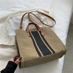 Large Women Canvas Handbag Travel Tote Shopper Shoulder Bag