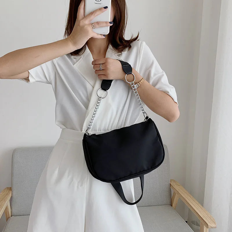 High Shoulder Bag Crossbody Chain Strap Underarm Bag
