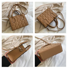 Casual Messenger Bags Texture Shoulder Bags Horizontal Square Leather Bags