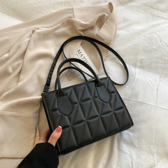 Casual Messenger Bags Texture Shoulder Bags Horizontal Square Leather Bags