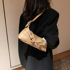 Women Shoulder Bags Western Style PU Leather Underarm Bag