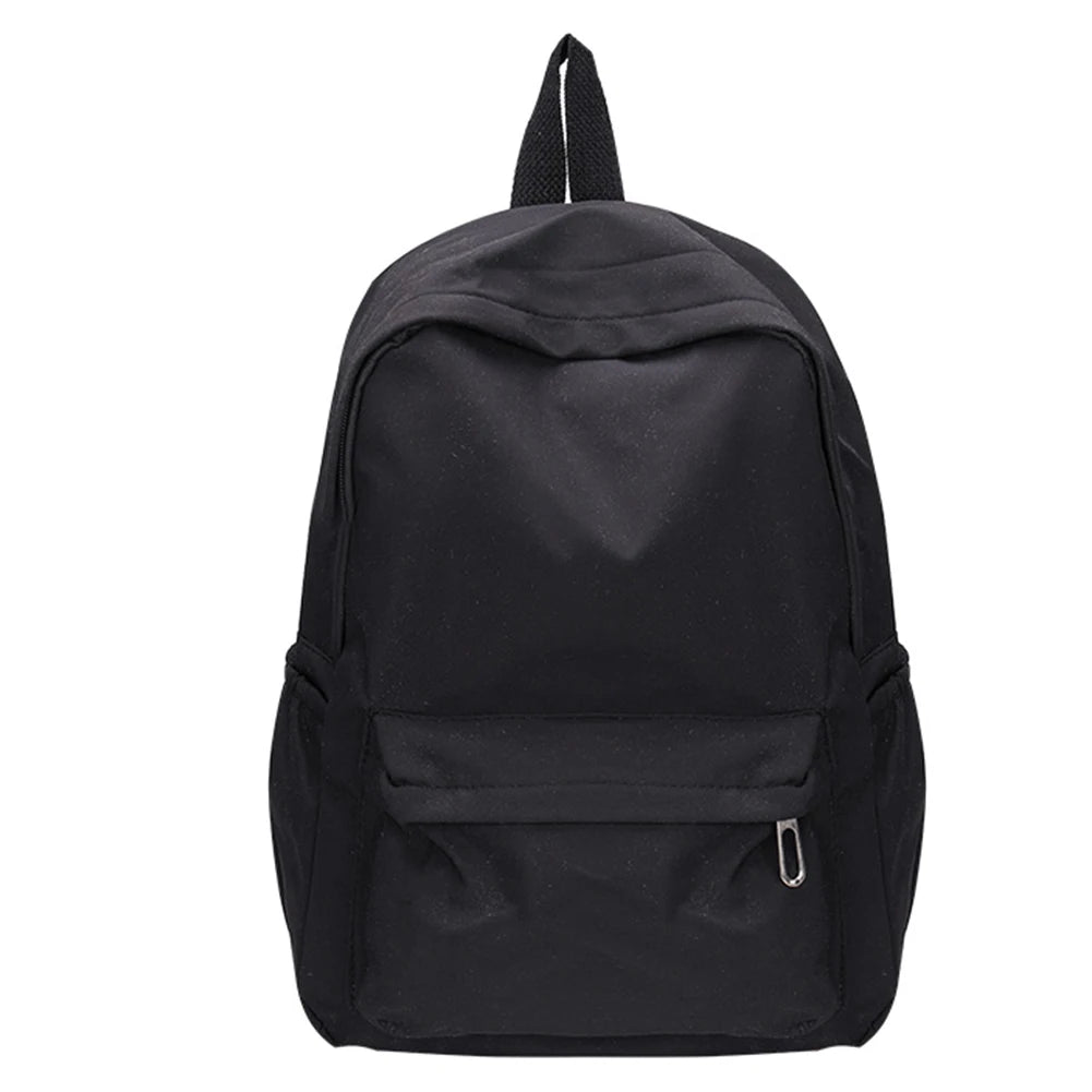 Women Solid Large Capacity Nylon Backpack