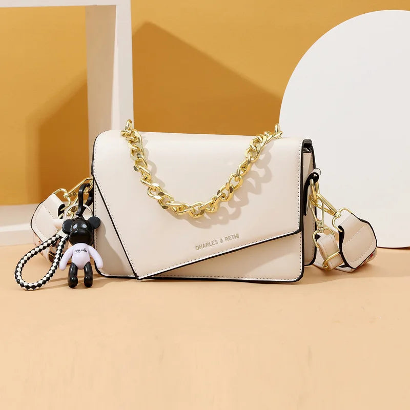 Small Shoulder Bag with Chain for Women