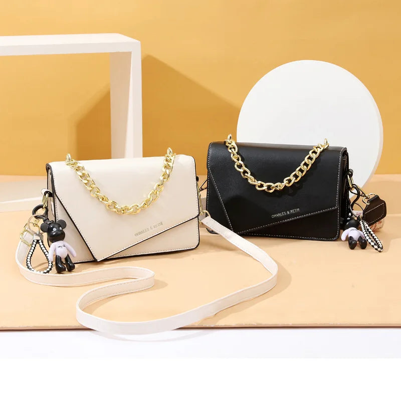 Small Shoulder Bag with Chain for Women