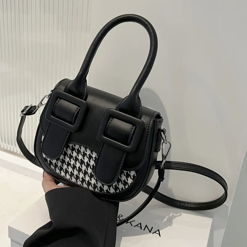 Retro Cross-body Bag for Women Small Square Handbag