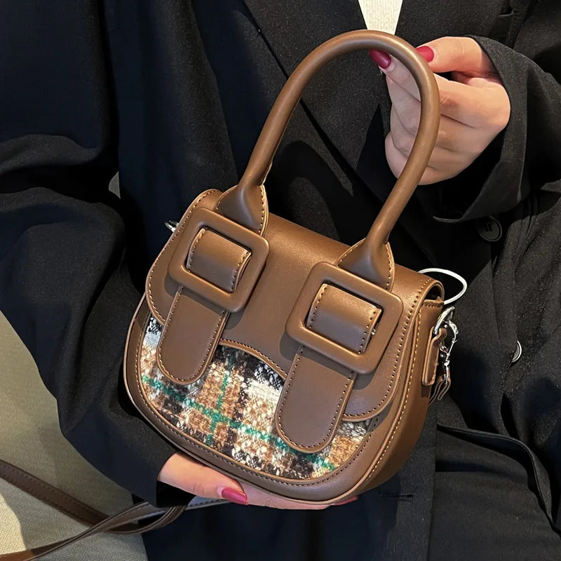Retro Cross-body Bag for Women Small Square Handbag