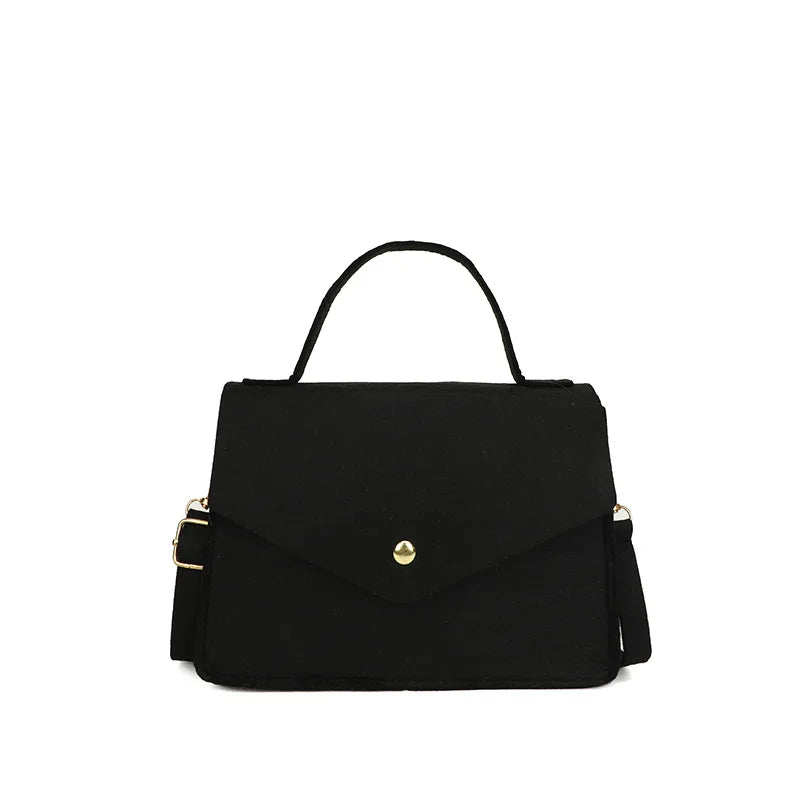 Women Solid Shoulder Bags Non-woven Fabric Crossbody Bags