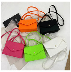 Women Solid Shoulder Bags Non-woven Fabric Crossbody Bags