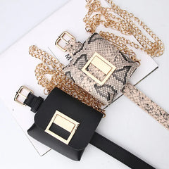 Women's Belt Chain Waist Bag Mini Messenger Bag