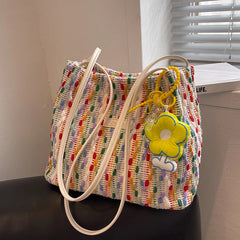 Women's Canvas Shoulder Bag Large Capacity Tote Handbag