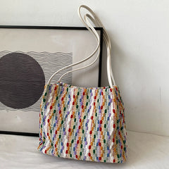 Women's Canvas Shoulder Bag Large Capacity Tote Handbag
