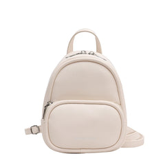 Portable Small PU Leather Casual Backpack Pouch Bag
