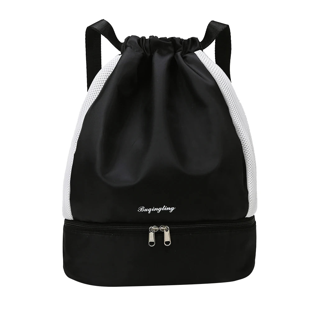 Drawstring Fitness Swim Bag Waterproof Oxford Cloth