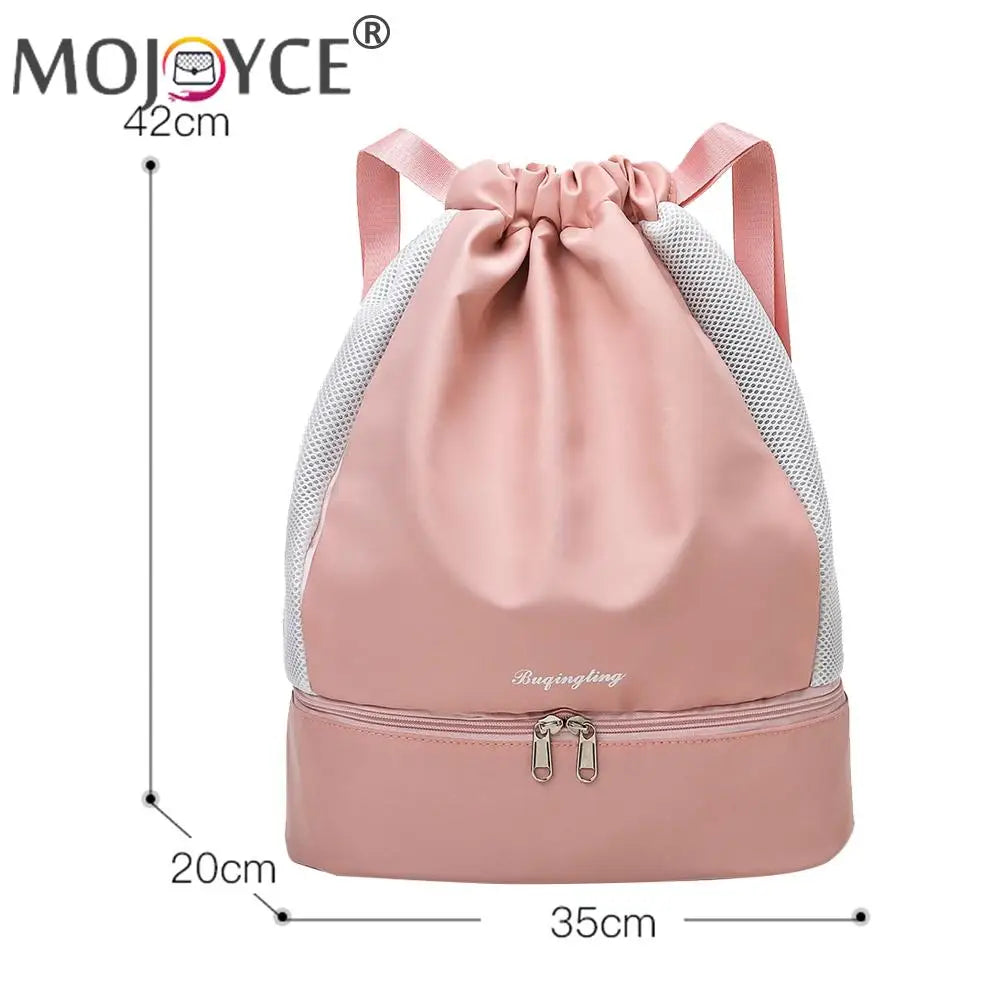 Drawstring Fitness Swim Bag Waterproof Oxford Cloth