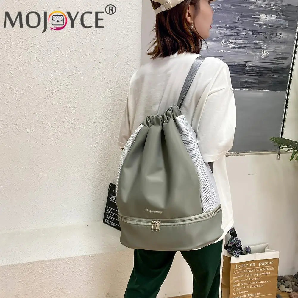 Drawstring Fitness Swim Bag Waterproof Oxford Cloth