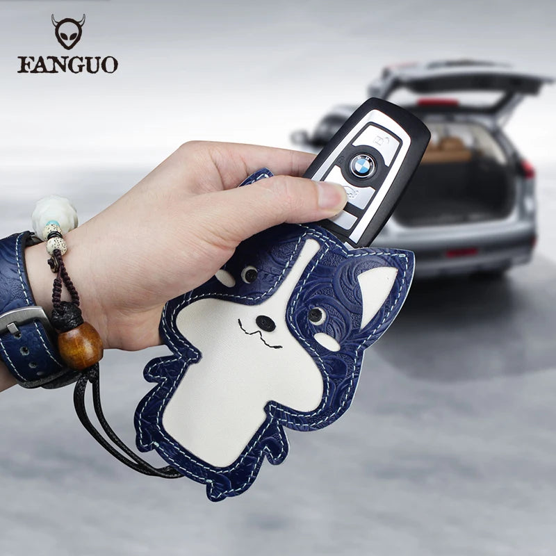 Portable Leather Key Wallet Car Smart Key Holder Retro Housekeeper Key Pocket